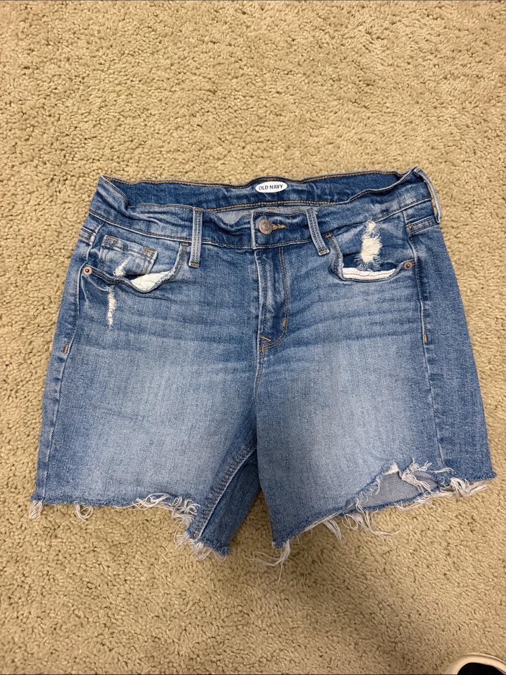 Old Navy Light Blue Distressed Cutoff Denim Shorts